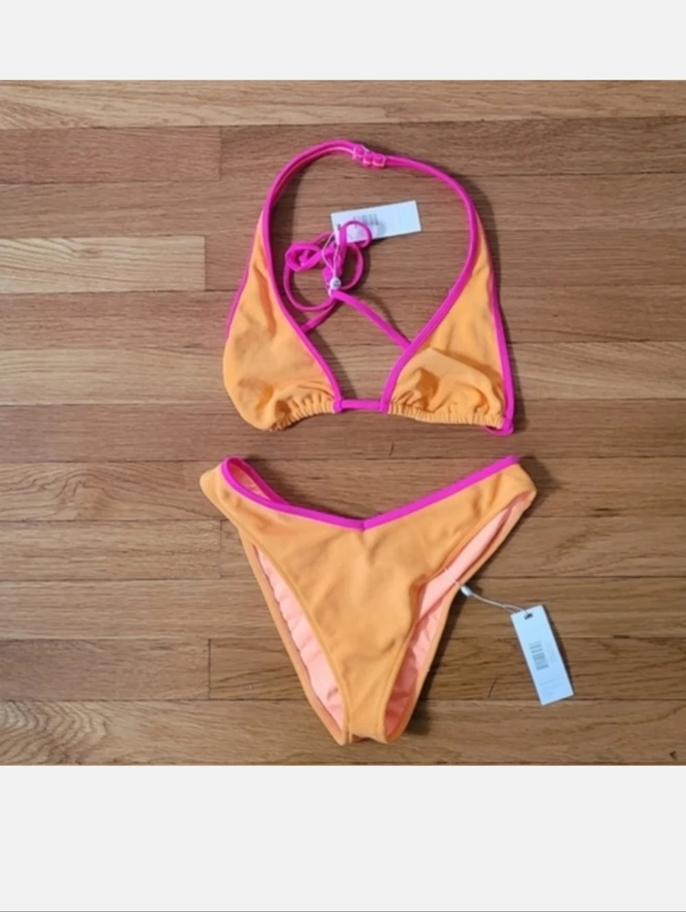 NWT FRANKIES BIKINIS TERRY SET IN SUNDOWN HARLOW ENZO